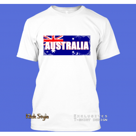 T-Shirt Wort auf Flagge "Australia"