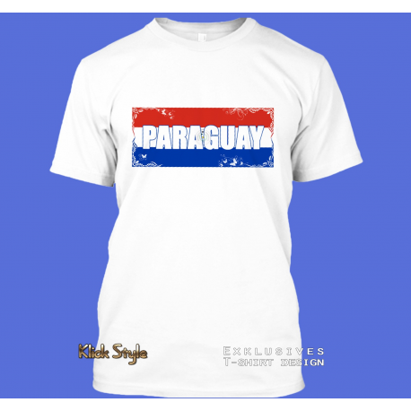 T-Shirt Wort auf Flagge "Paraguay"