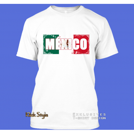 T-Shirt Wort auf Flagge "México"