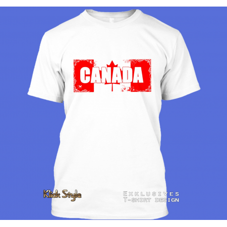 T-Shirt Wort auf Flagge "Canada"