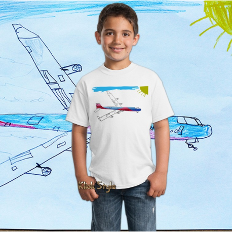 T-Shirt "Kinder Design" mit nachgearbeiteter Kinder-Kunst