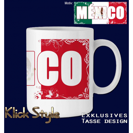 Tasse Wort auf Flagge "México"